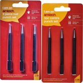 Amtch 3pc Centre Punch  Or 3pc Nail Punch Set 1/16", 3/32  & 1/8"